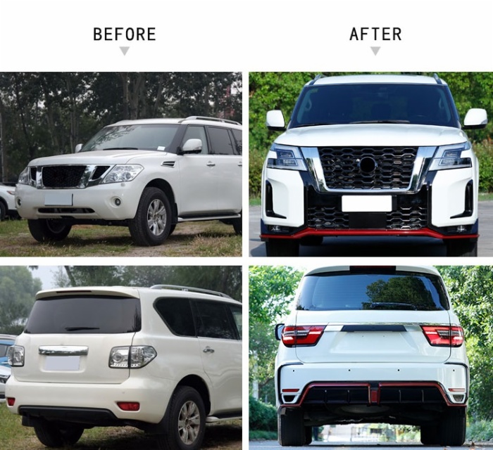 PP Grille Auto Front Rear Bumpers Body Kit For 2010-2019 Upgrade 2022 Nissan Patrol y62 Nismo Model